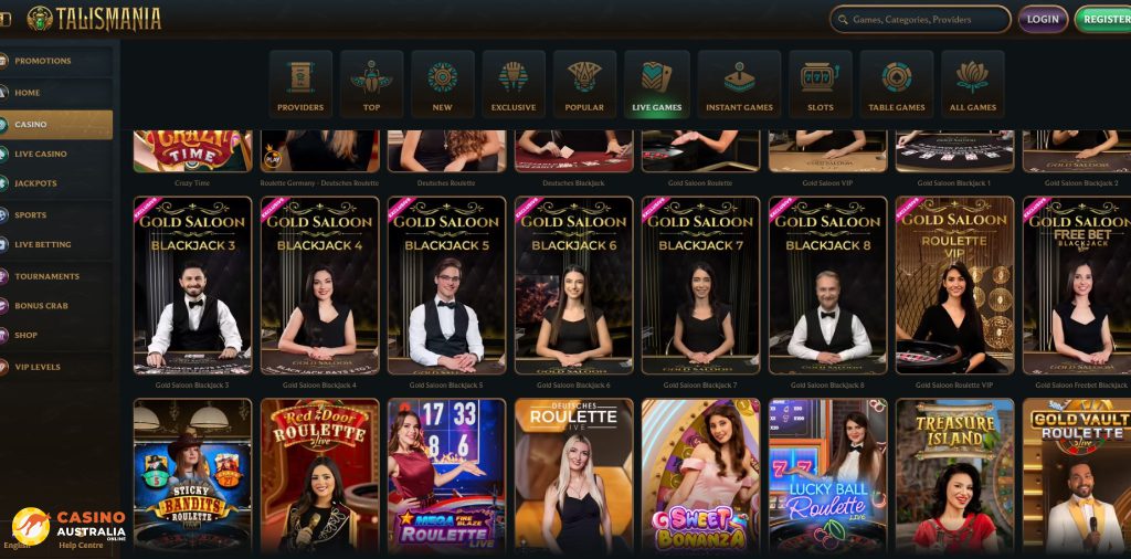 Talismania Casino Live Games Australia