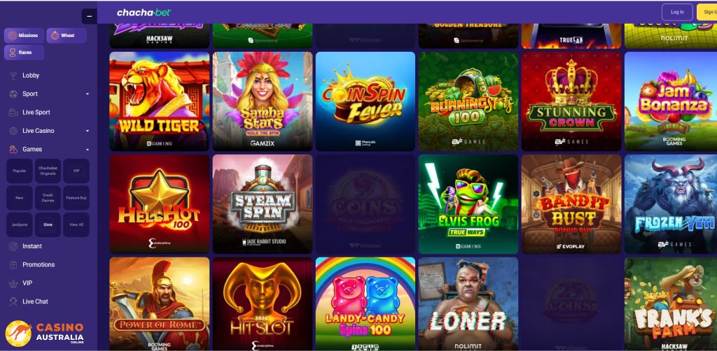 ChachaBet Casino Games Australia