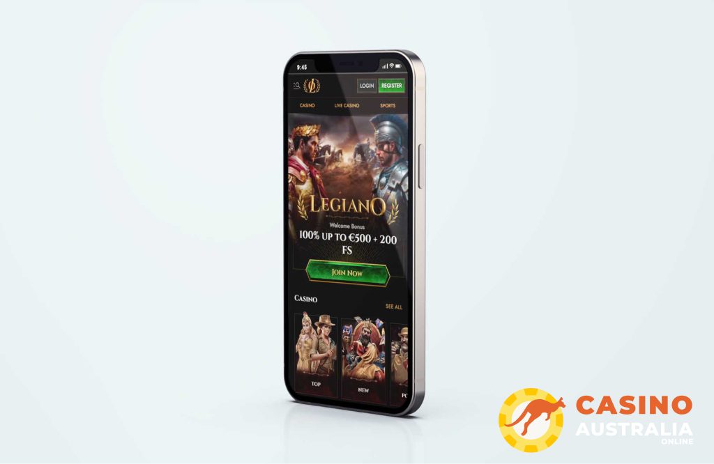 Legiano Casino Mobile Version