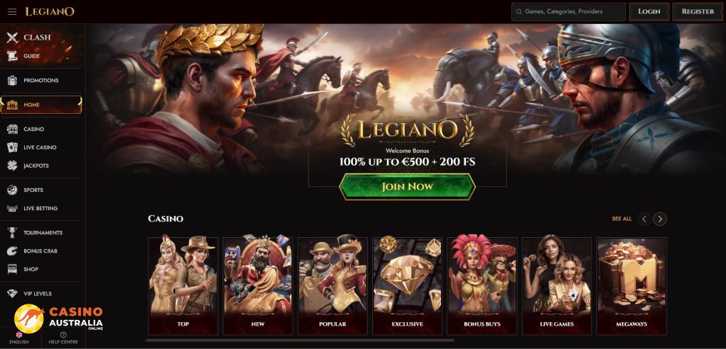 Legiano Casino Review Australia