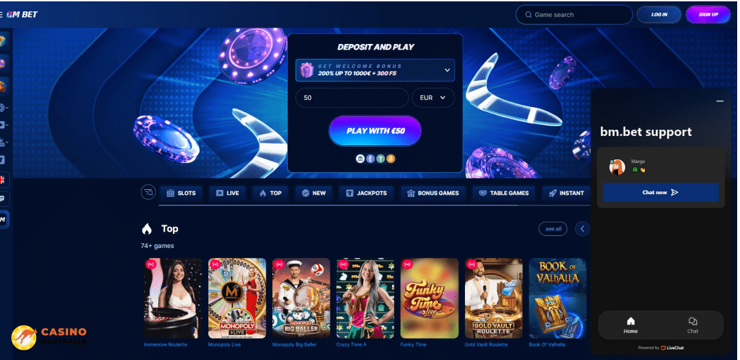 Tournaments at BM.Bet Casino Australia