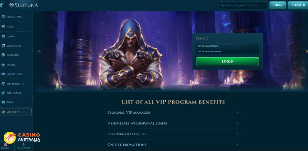 Vip Program at Slotuna Casino Australia