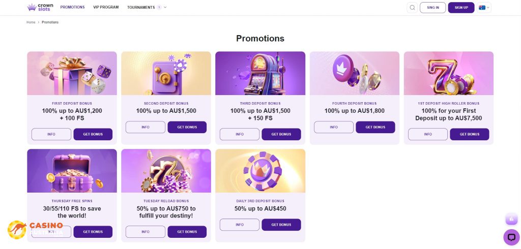 Crown Slots Casino Promotions Australia