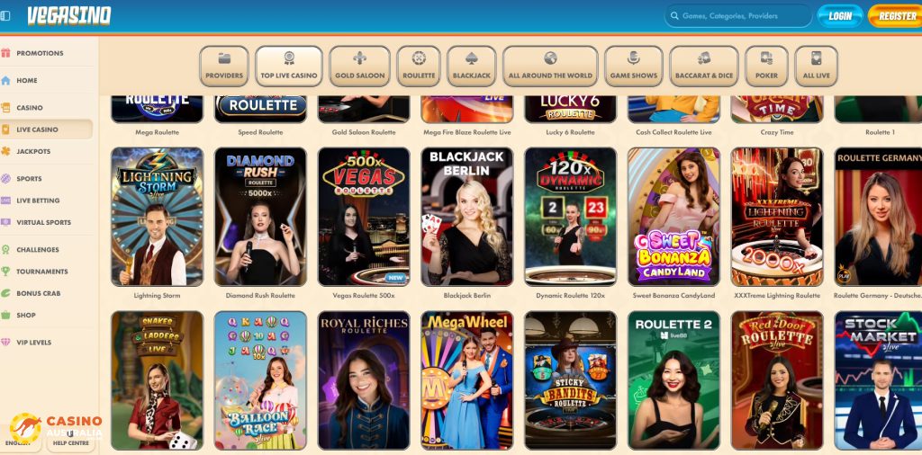 Vegasino Casino Payment Methods