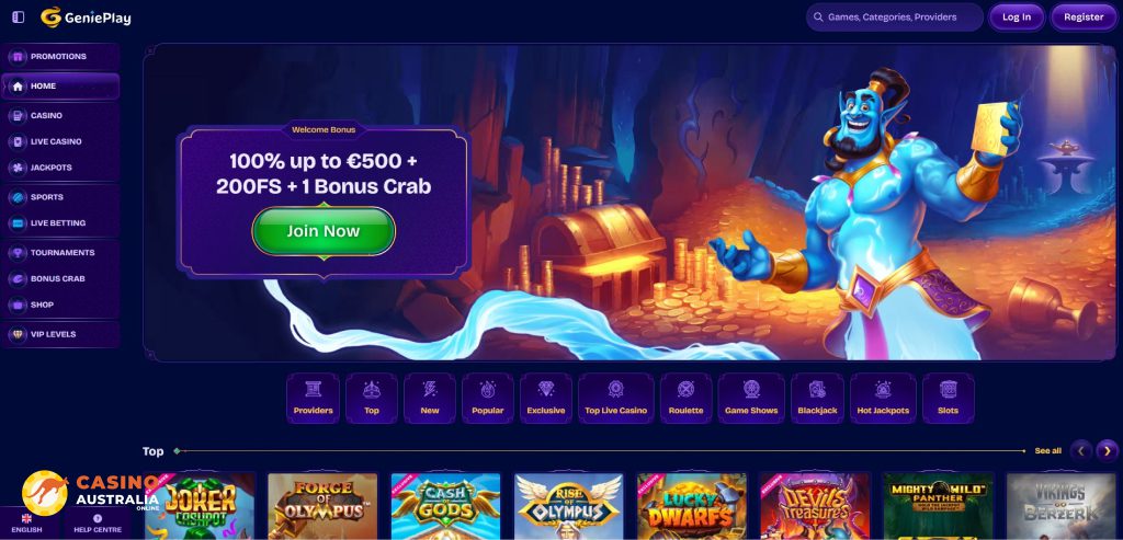 GeniePlay Casino Review Australia