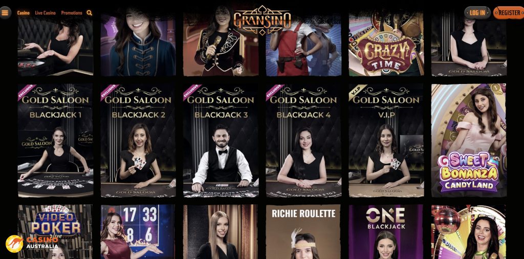 Gransino Casino Live Games Australia