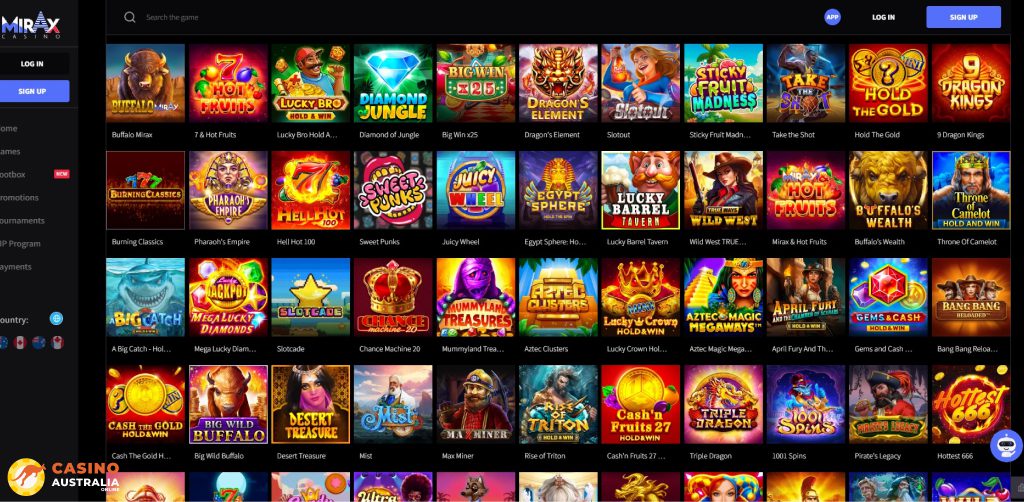 Mirax Casino Games Australia