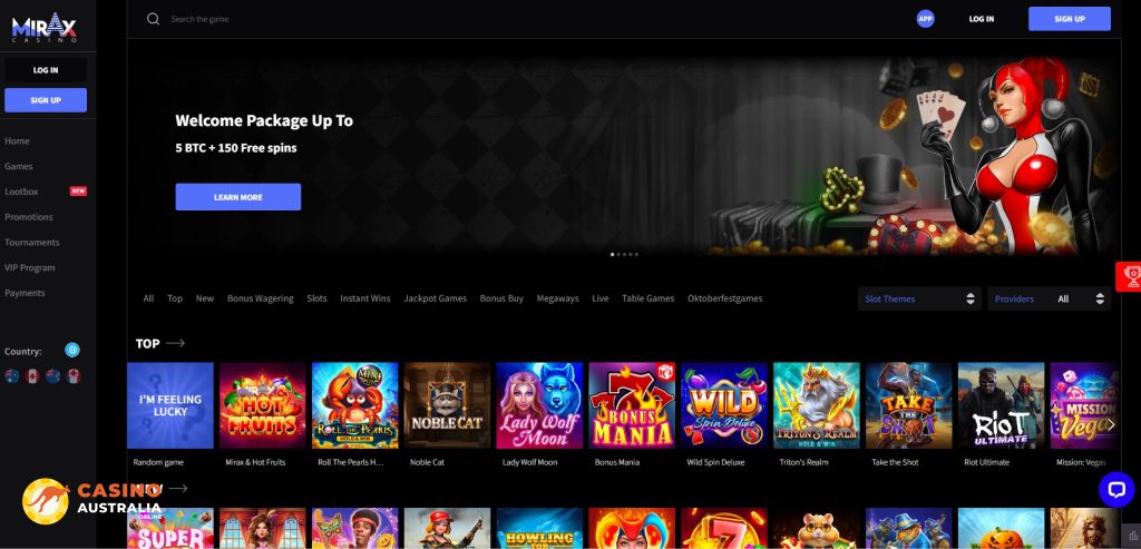 Mirax Casino Review Australia