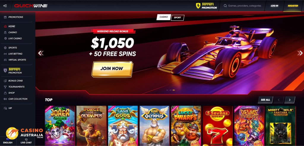 QuickWin Casino Review Australia