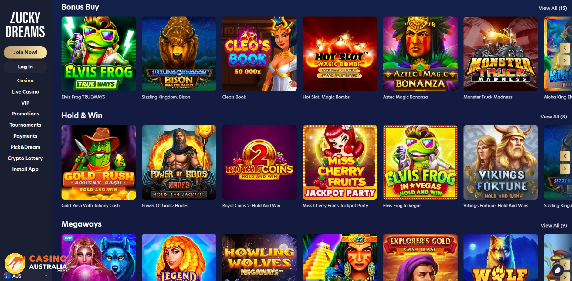 LuckyDreams Casino Games Australia