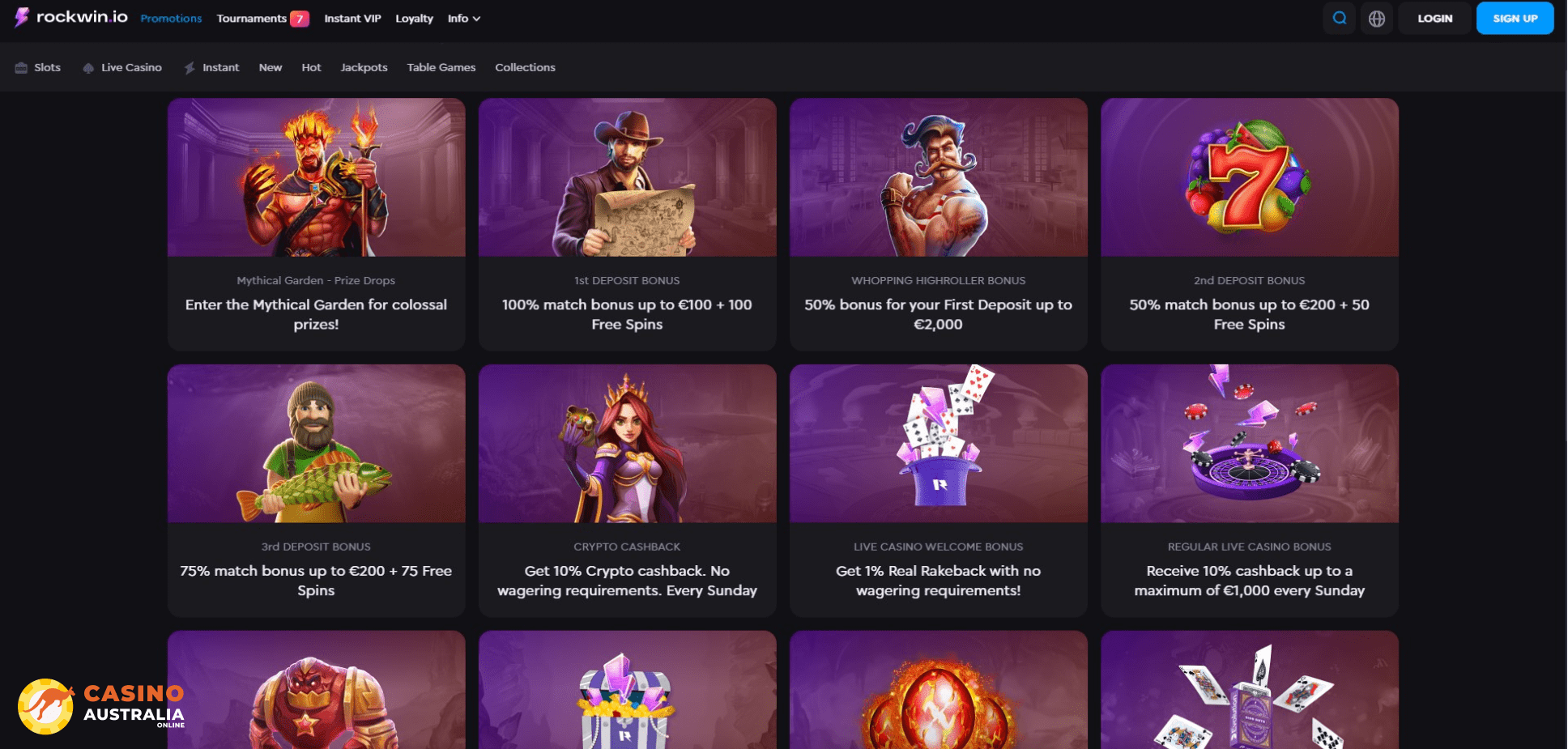 Rockwin.io Casino Promotions Australia
