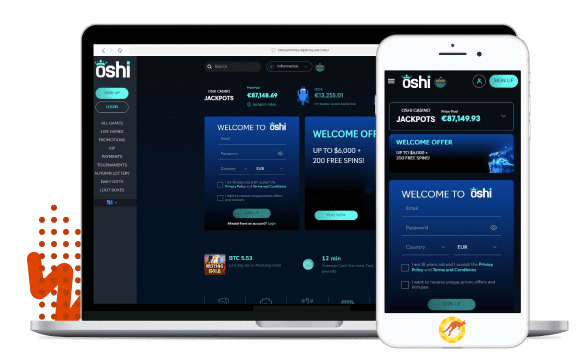 Oshi Casino Mobile Devices