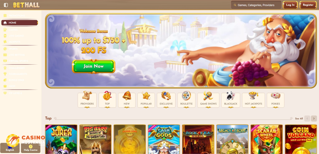 BetHall Casino Review Australia