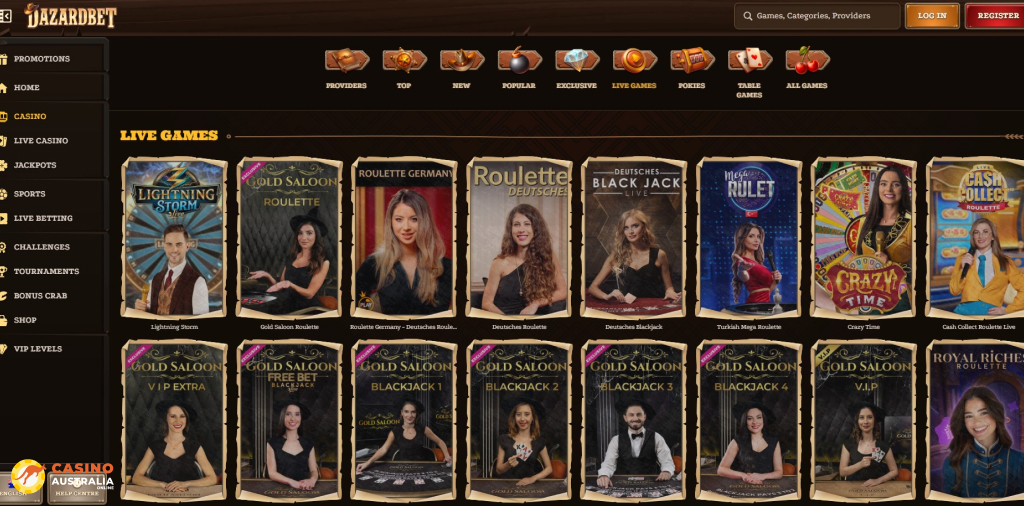 Dazardbet Casino Live Games Australia