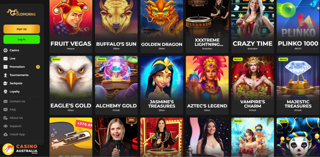 Goldhorns Casino Games Australia