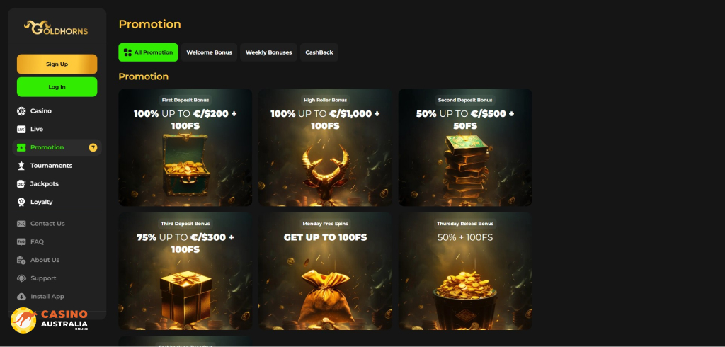 Goldhorns Casino Promotions Australia