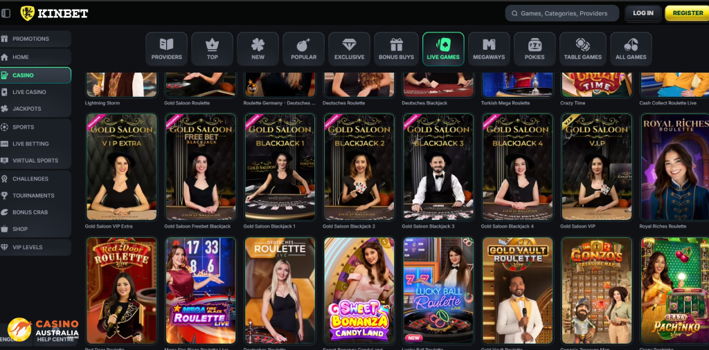 KinBet Casino Live Games Australia