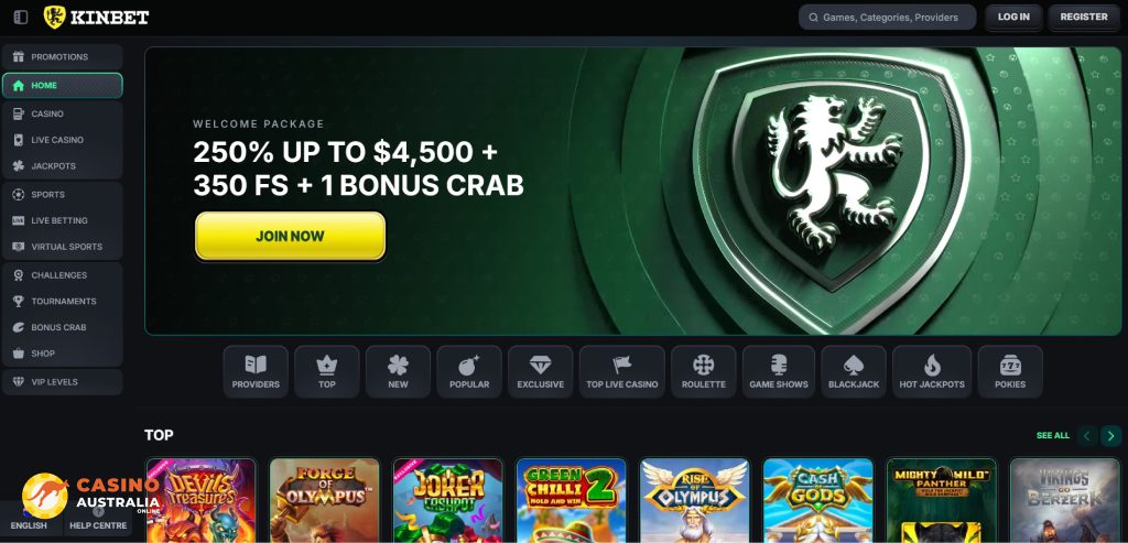 KinBet Casino Review Australia