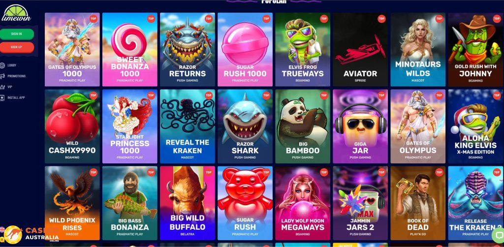 Limewin Casino Games Australia