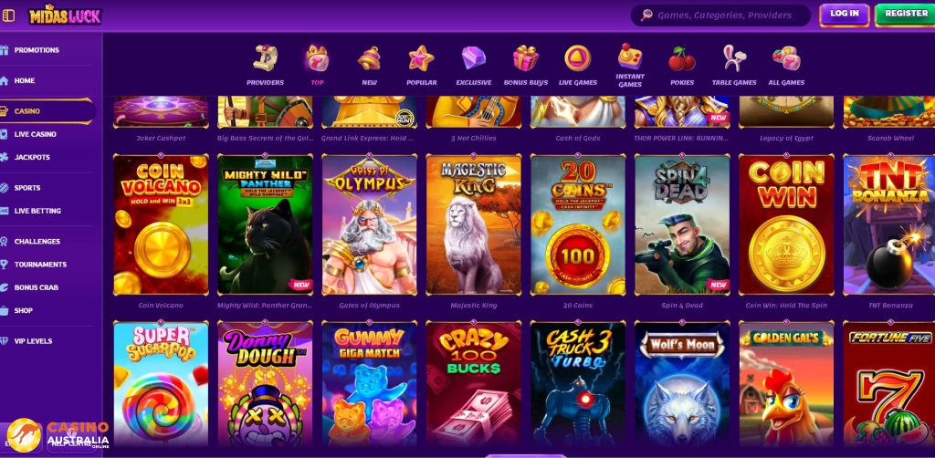 Midasluck Casino Games Australia