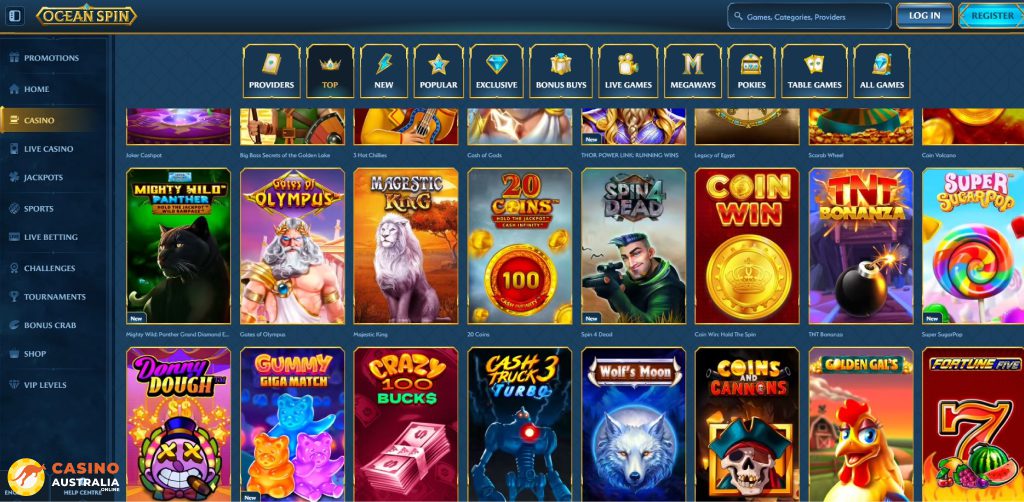 Ocean Spin Casino Games Australia