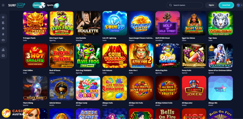 Surfplay Casino Games Australia