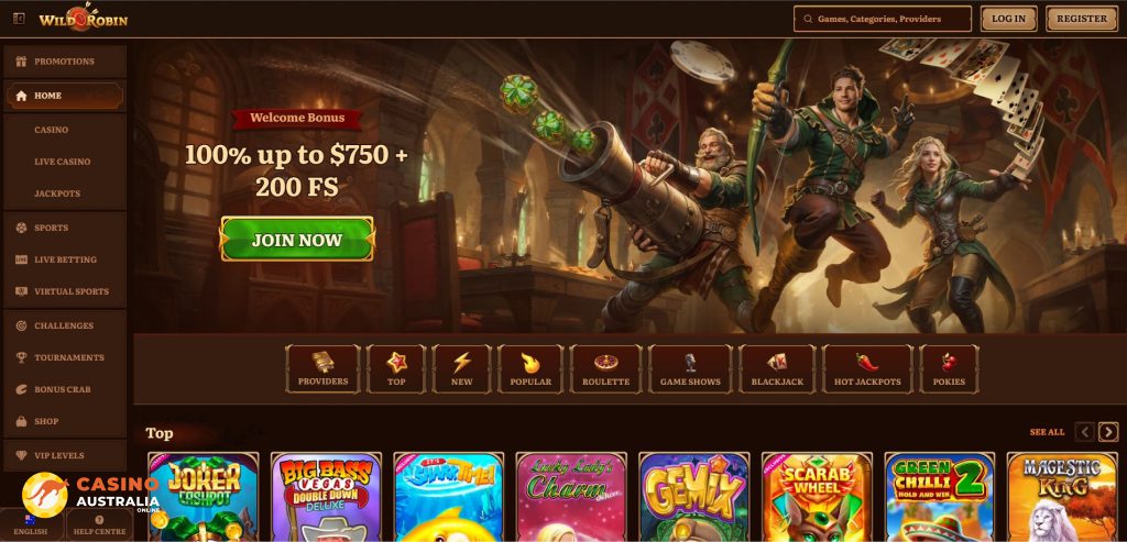 Wild Robin Casino Review Australia