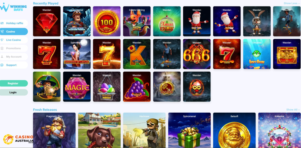 Winning Days Casino Pokies Australia