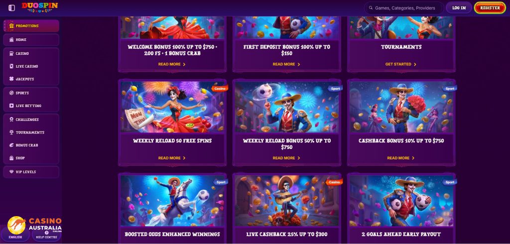 Duospin Casino Promotions Australia