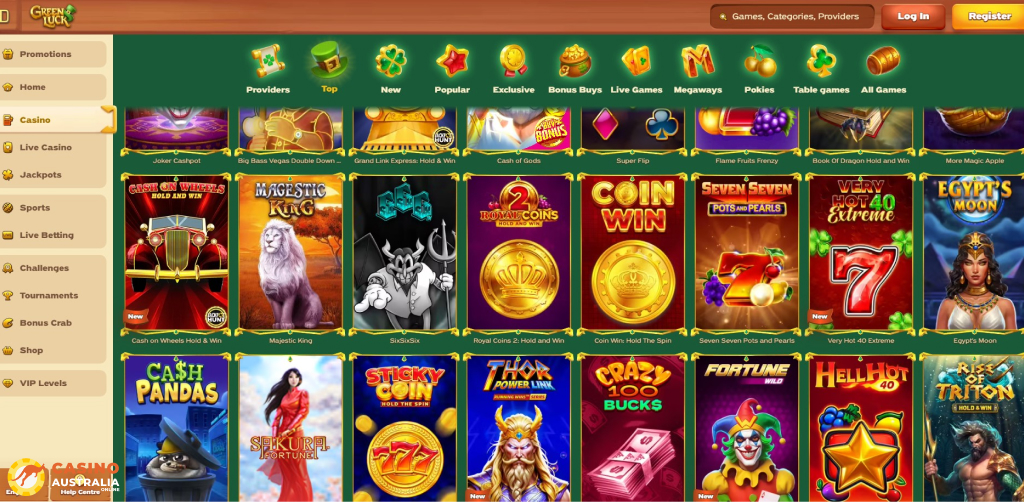 Greenluck Casino Games Australia