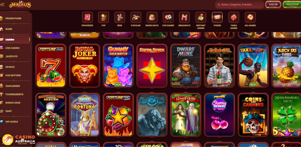 Magius Casino Games Australia