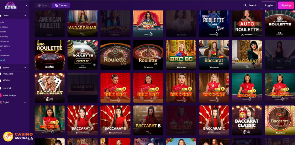 SlotsGem Casino Live Games Australia