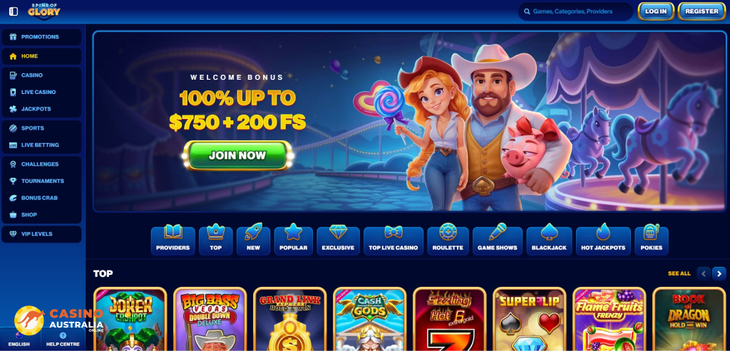 Spins of Glory Casino Review Australia