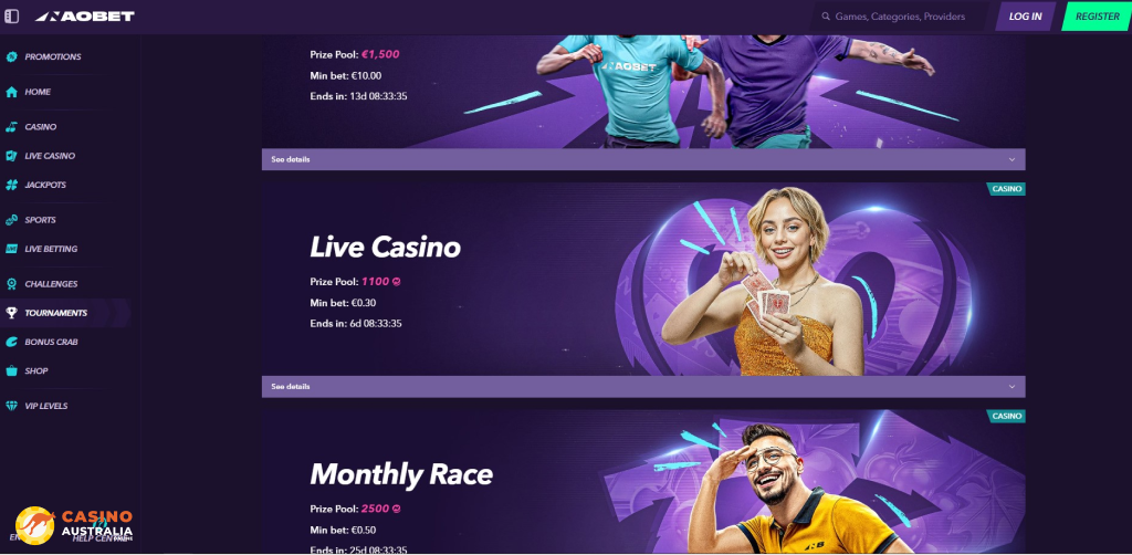 Tournaments at NaoBet Casino Australia