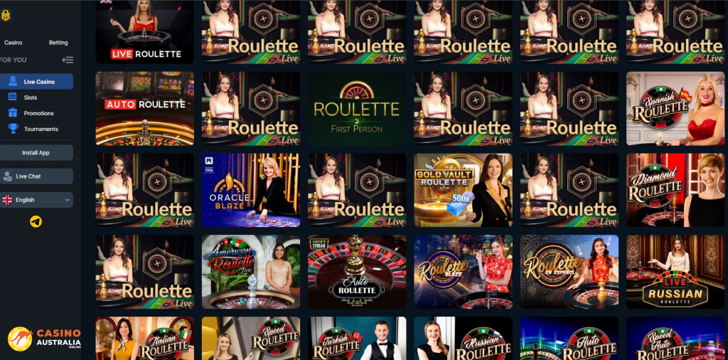 Bookofbet Casino Live Games Australia