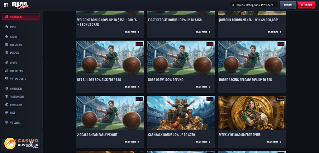 Mafia Casino Promotions Australia