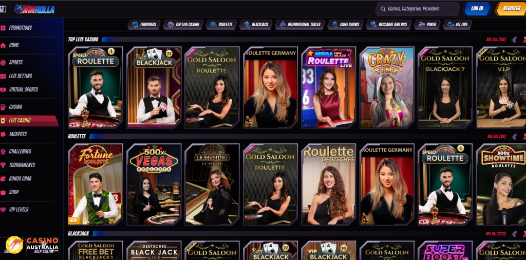 Winrolla Casino Live Games Australia