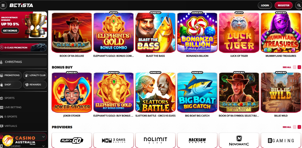 Betista Casino Games Australia