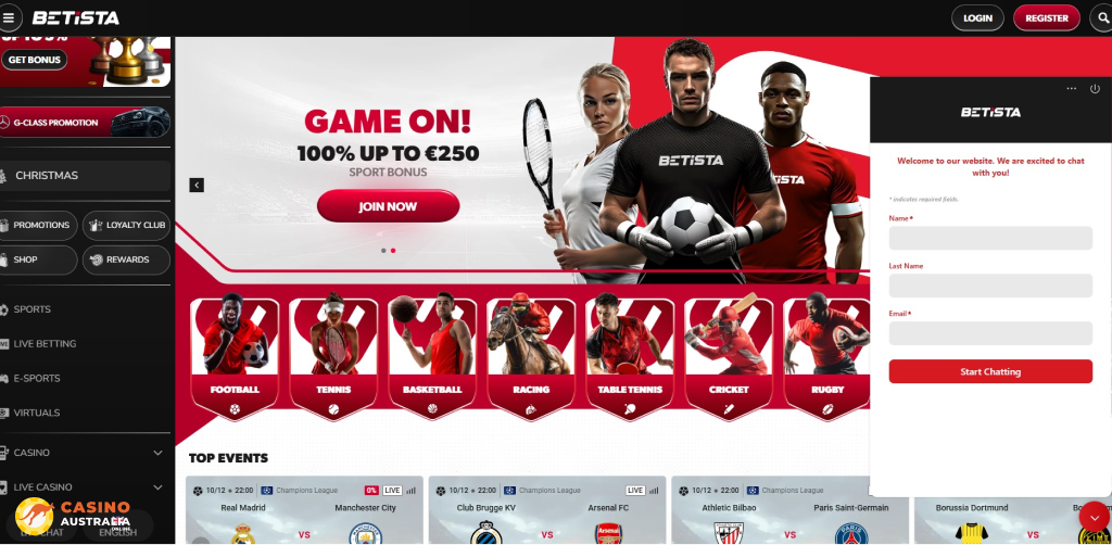 Customer Support at Betista Casino Australia