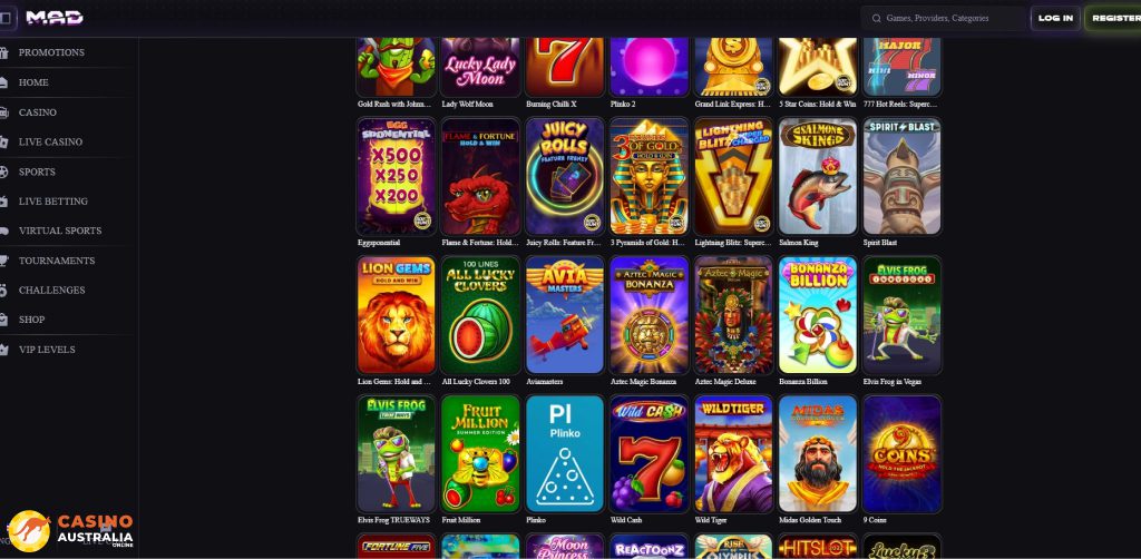 MadCasino Games Australia