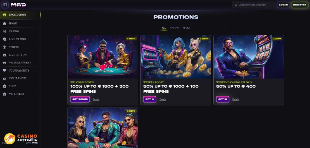 MadCasino Promotions Australia