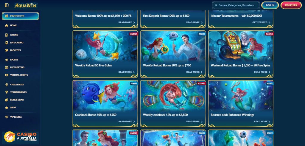 Aquawin Casino Promotions Australia
