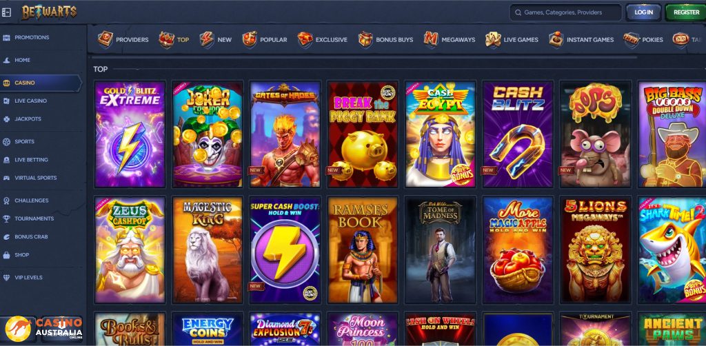 Betwarts Casino Games Australia