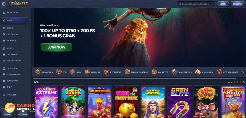 Betwarts Casino Review Australia