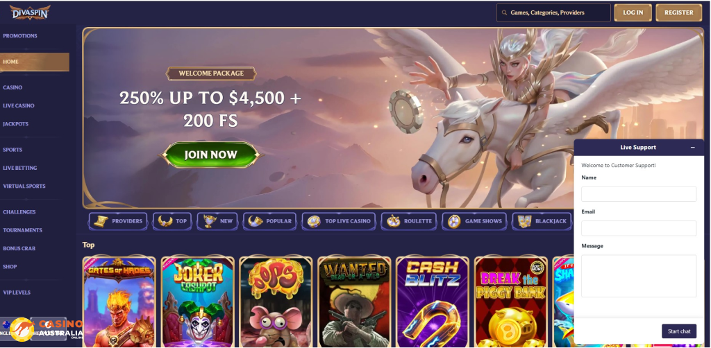Customer Support at Divaspin Casino Australia