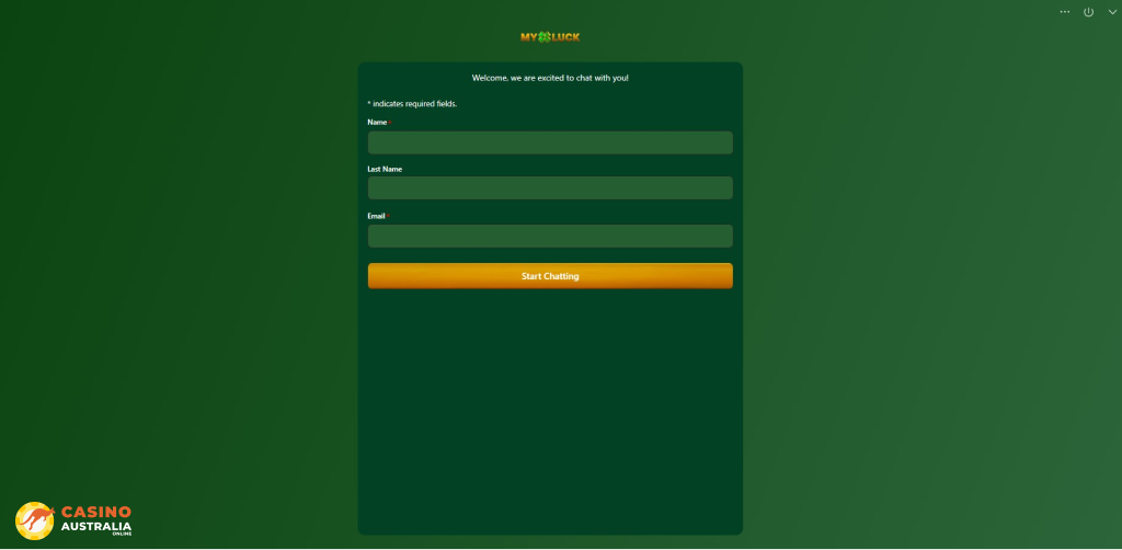 Customer Support at MyLuck Casino Australia