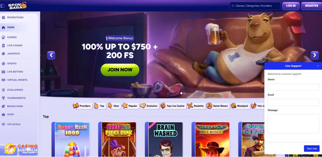 Customer Support at Spinbara Casino Australia