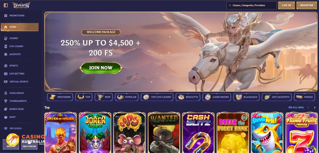 Divaspin Casino Review Australia