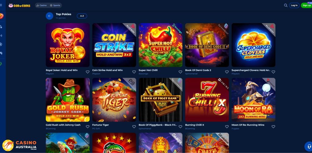 God of Coins Casino Games Australia
