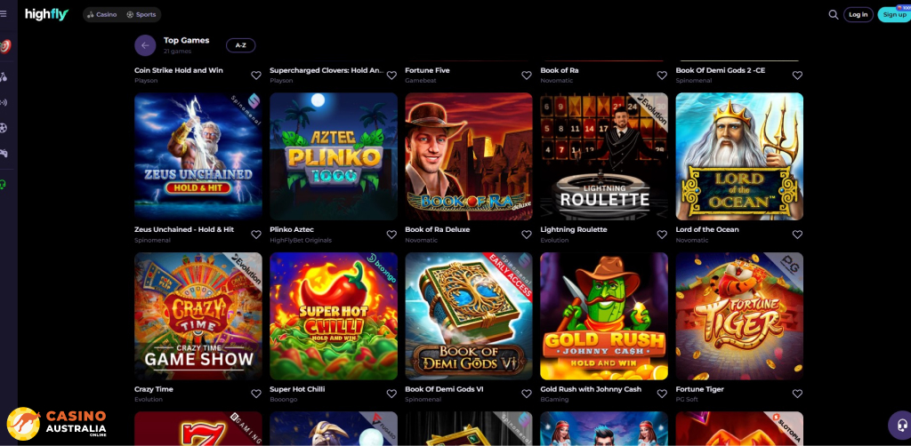 Highflybet Casino Games Australia